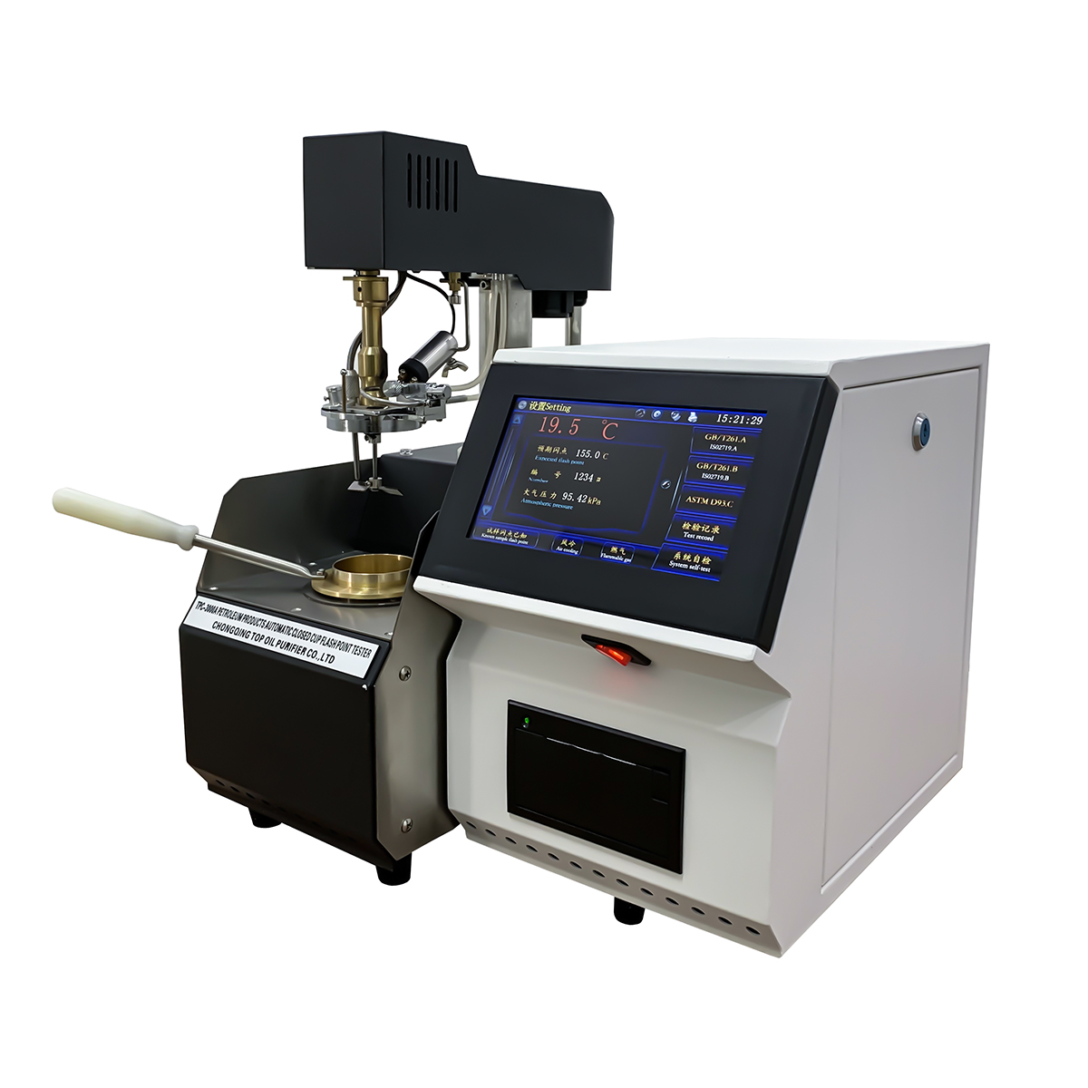 Probador automático de punto de inflamación de productos derivados del petróleo ASTM D93 TPC-3000A